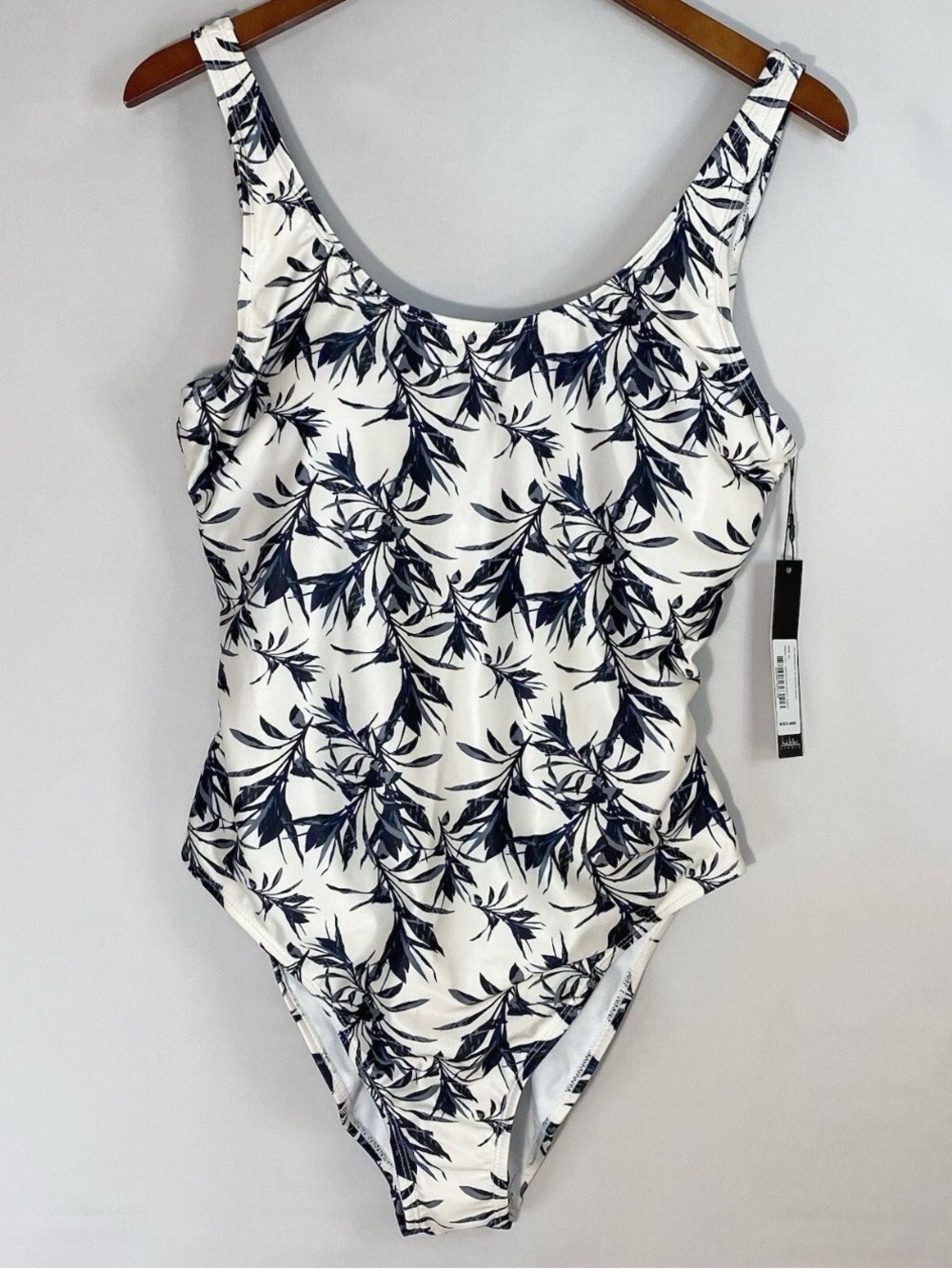 Nicole Miller Studio Swimsuit Size XL Moonless Night Print Scoop Back New $120